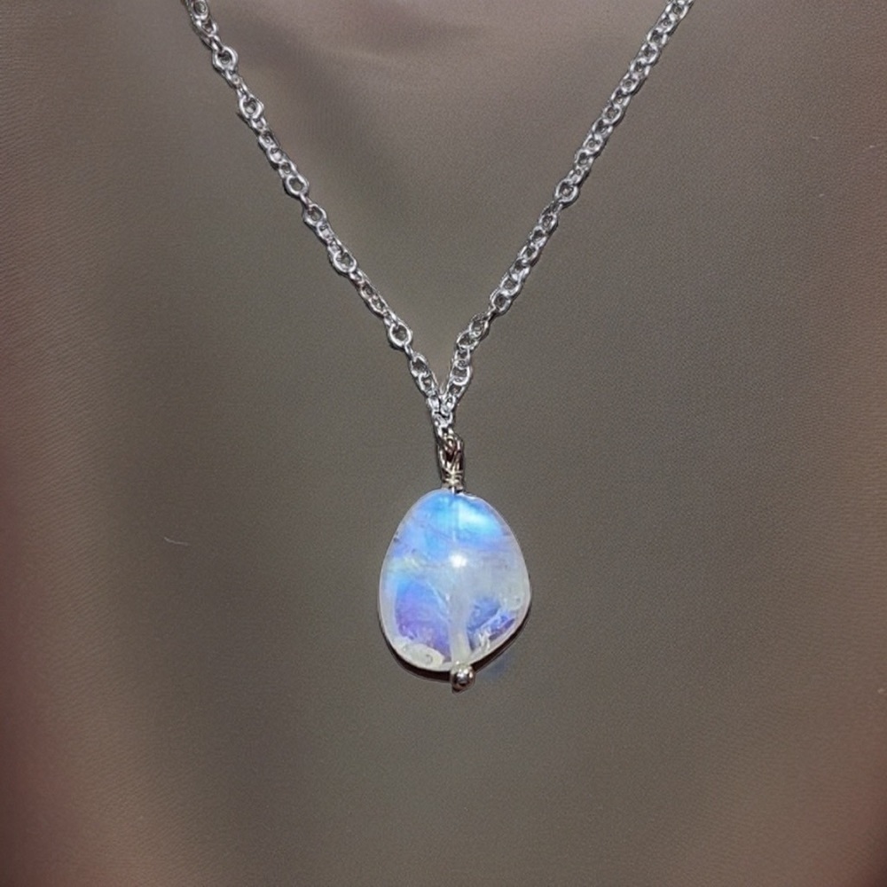 Hand Made Moonstone Charm Necklace